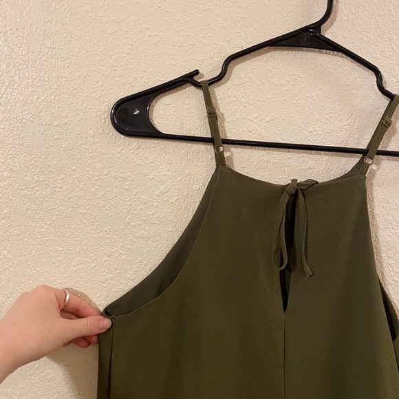 Cotton On Olive Green Dress with Ties - Picture 4 of 5